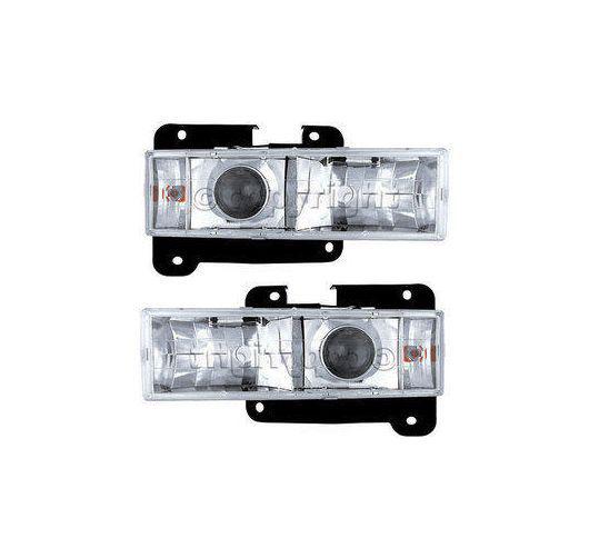 Ipcw headlight lamp set of 2 left & right side new clear lens chevy lh cwc-ce12