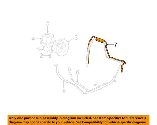 Gm oem-power steering return hose 26095038