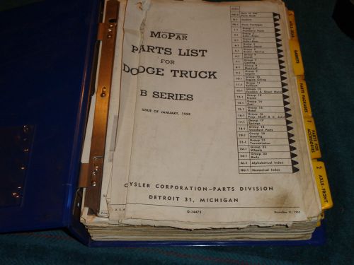 1947-1953 dodge / b series truck parts book / catalog / manual / original item!!