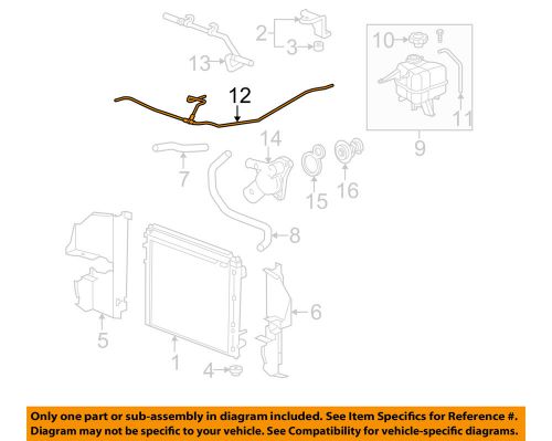 Cadillac gm oem 04-08 srx 4.6l-v8 radiator-inlet hose 88956903