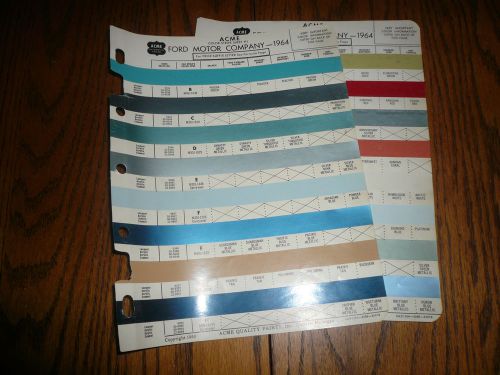 1964 ford acme color chip paint sample