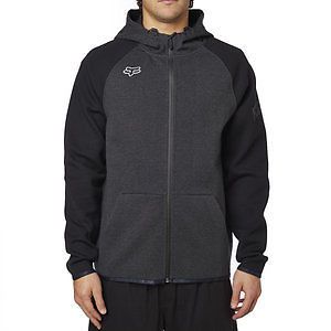 Fox racing rolloff mens zip up hoodie heather black