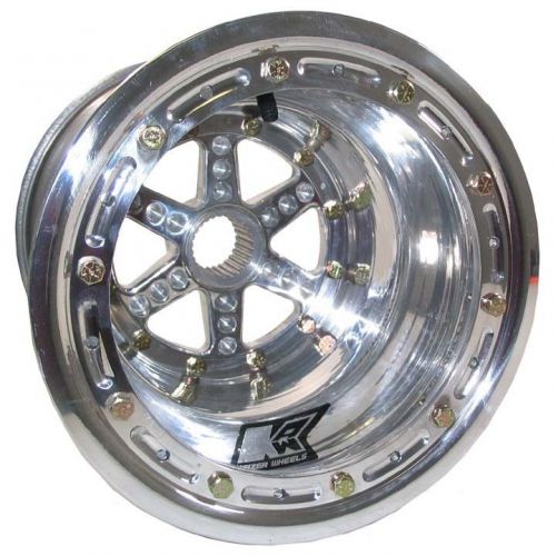 Keizer aluminum wheel,27 spline,10x14&#034;,4&#034;,beadlock,tq midget,modified midget,pol