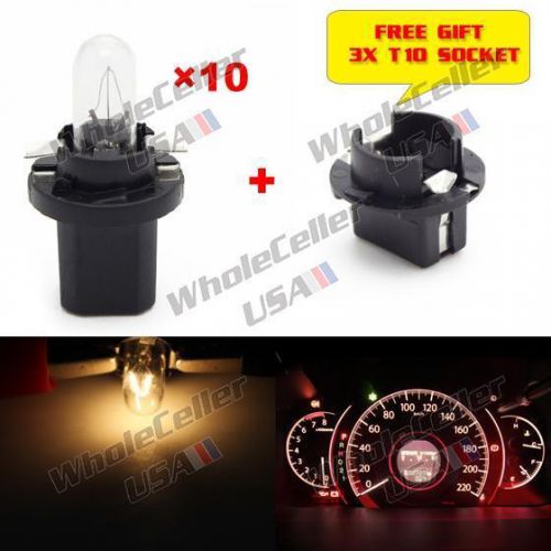 10x 12v 1.2w instrument panel bulbs replace 88233003650 + 3 free t10 socket