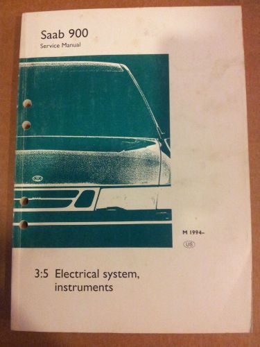 Saab 900 m1994- 3.5 electrical system instruments