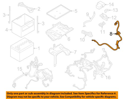 Nissan oem 09-14 murano battery-negative cable 240801aa0a