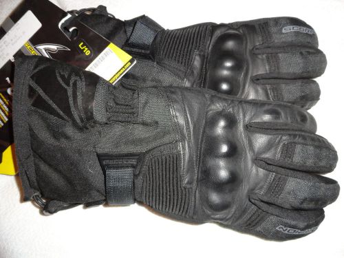 Scorpion exo gunner motorcycle glove, black - large,  brand new with tags