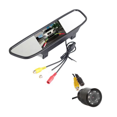 4.3 inch tft lcd screen car rearview mirror display with back camera pz705+pz402