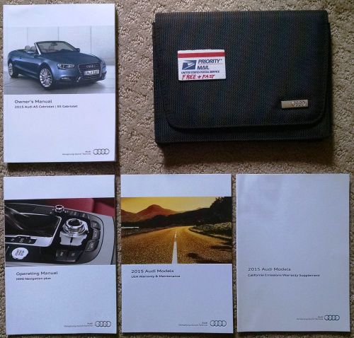 2015 audi a5 s5  cabriolet owners manual  &amp; navigation free priority mail ship