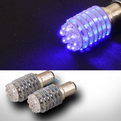 2x violet/purple 1157/bay15d 63 count led light bulb parking 1142 1154 1157 1493