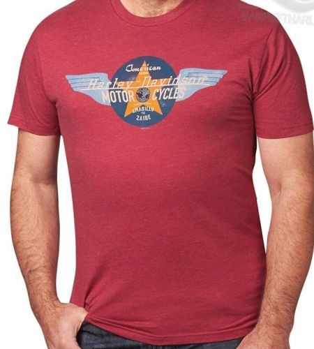 Nwot mens harley davidson t-shirt cardinal red lg american legend