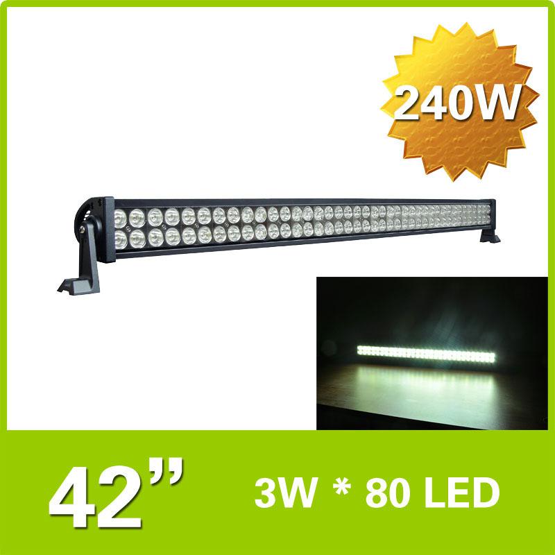 42" 240w led alloy spot& euro combo light bar 4x4 driving lights offroad 12v 24v