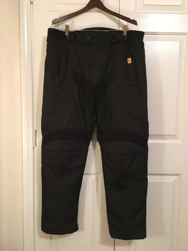 Frank thomas xti ii 2 textile/mesh black motorcycle pants w/ armor racing sz xl