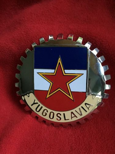 Yugoslavia, car grill shield, socialist era, extremely rare, never used