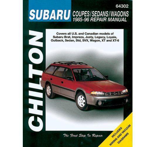 Chilton manual new coupe sedan subaru impreza loyale dl gl legacy 64302