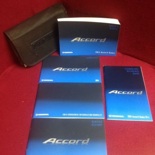 2014 honda accord sedan oem owners manual w/ technology book, supplements &amp; case