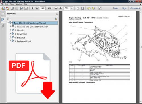 2004 - 2008 jaguar s type factory oem service repair workshop diagnosis manual