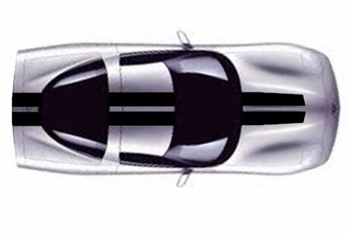 New chevrolet corvette c5 center racing stripes glossy black vinyl sticker decal