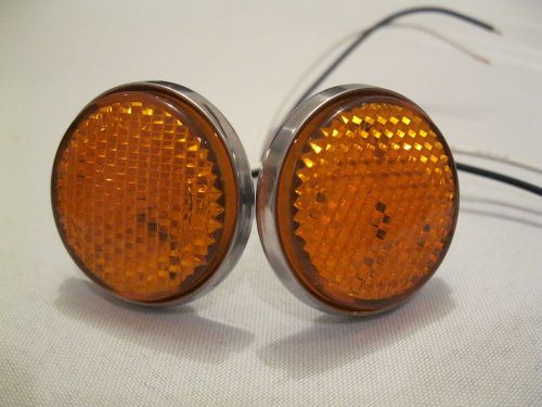 1956 &amp; 1951-1952  chevrolet led tail light reflector replacement 1-pr.amber