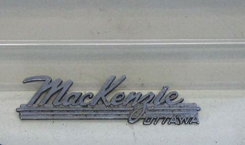 Vintage mackenzie car auto dealer garage emblem part sign ottawa ontario