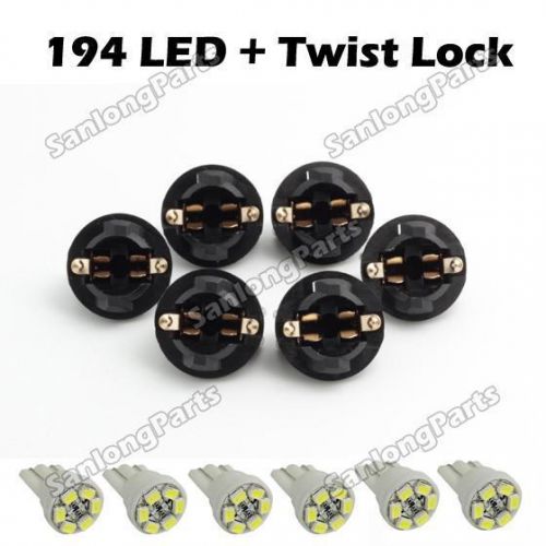 6x 194 socket t10 6-3020-smd instrument cluster light bulb dashboard plug