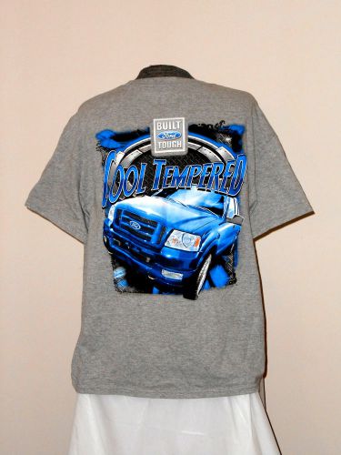 New ford &#034;cool tempered&#034; built ford tough f-150 t-shirt  xl *l@@k* ford f-150