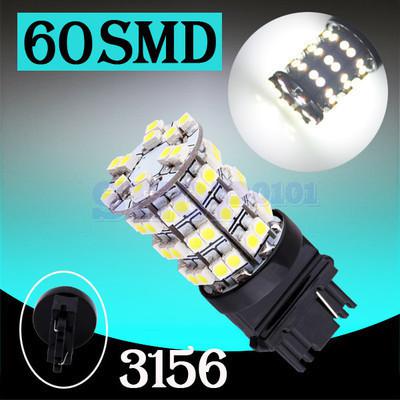 T25 3156 3056 pure white 60 smd 3528 stop tail turn 60 led car light bulb lamp