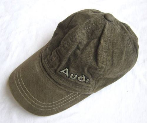 Vintage brown audi cap made in korea golfwear hat travel run walk bike picnic