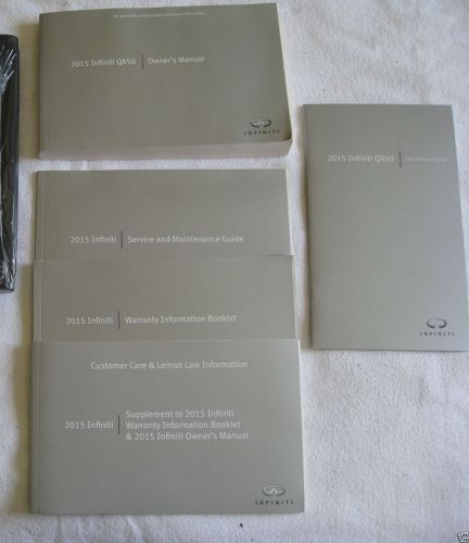 2015 infiniti qx50 suv owners owner&#039;s manual set w/case &amp; quick ref (q)