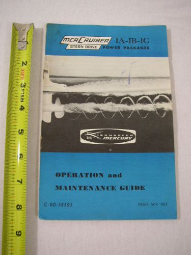 Vintage outboard-kiekhaefer mercury 1964 mercruiser  pocket service guide- rare