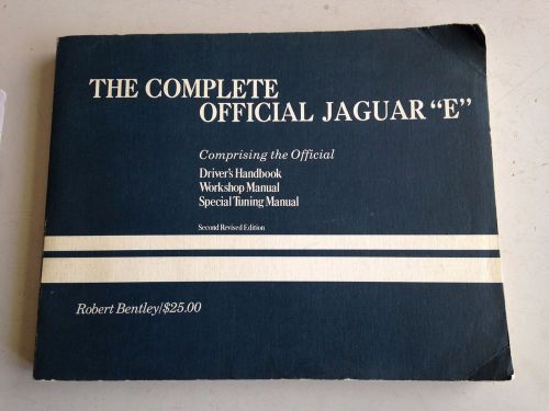 Complete official jaguar e driver&#039;s handbook, workshop special tuning manual