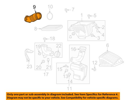 Honda oem 05-06 odyssey air intake-air flow tube 17228rgla00