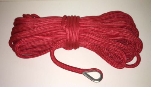 Anchor line 3/8&#034;x 150ft red double braid nylon made in the usa