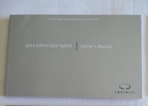 2014 infiniti q50 sedan hybrid owner&#039;s owners manual (single booklet only)