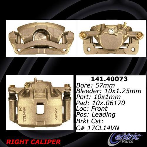 Centric 141.40073 front brake caliper-premium semi-loaded caliper