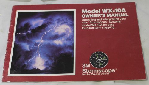 Stormscope wx-10a owners pilots manual handbook illustrated in full color