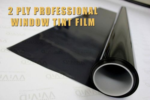 Window tint film black 20% vlt 7ft x 60&#034; car auto house commercial 3mil