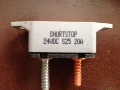 *new* shortstop  24vdc s25 20a  reset circuit breaker rv trailerlamp truck