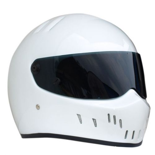 Dot white full face motorcycle street bike helmet fiberglass atv-2 size s~xxl