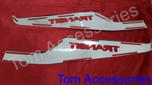 Ford transit mk7 chrome side door window sill trim set s. steel 2006-2013