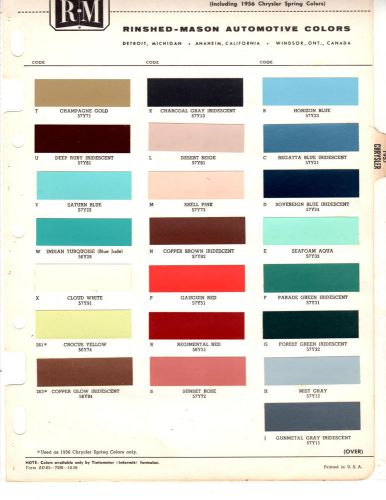 1957 chrysler windsor saratoga imperial new yorker paint chips rinshed mason 2