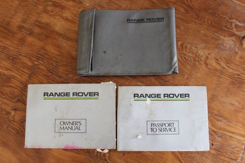 1987 land rover range rover classic owners manual warranty booklet and case