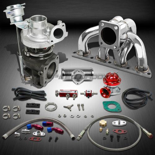 Td05 16g .70ar 360+hp boost 7pc turbo charger+manifold kit for b-series b16/b18