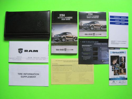 2014 dodge ram truck  factory owner&#039;s manual user guide set &amp; case *oem*