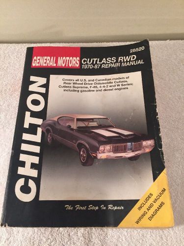 Chilton&#039;s general motors cutlass rwd 1970-87 repair manual 28520