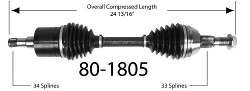 Cv joint half shaft fits 1992-2008 pontiac grand prix montana bonneville