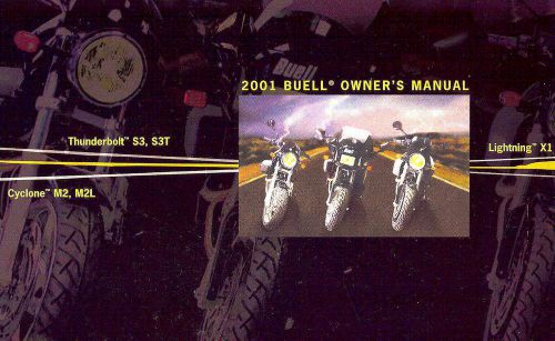 2001 buell lightning thunderbolt cyclone motorcycle owners manual -buell-buell