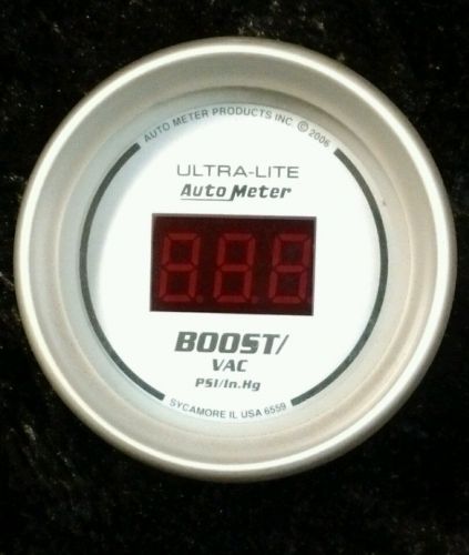 Auto meter 6559 ultra-lite digital boost/vacuum gauge