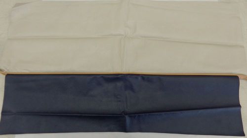 Port transom skin (87489-1)- tan, &amp; navy blue, with light brown piping