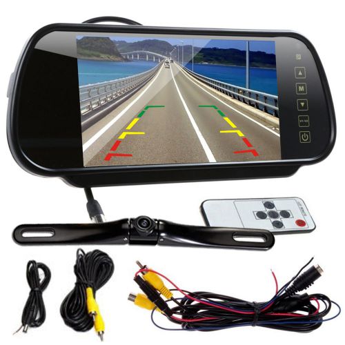 7&#034; lcd screen car rear view backup parking mirror monitor + camera night vision